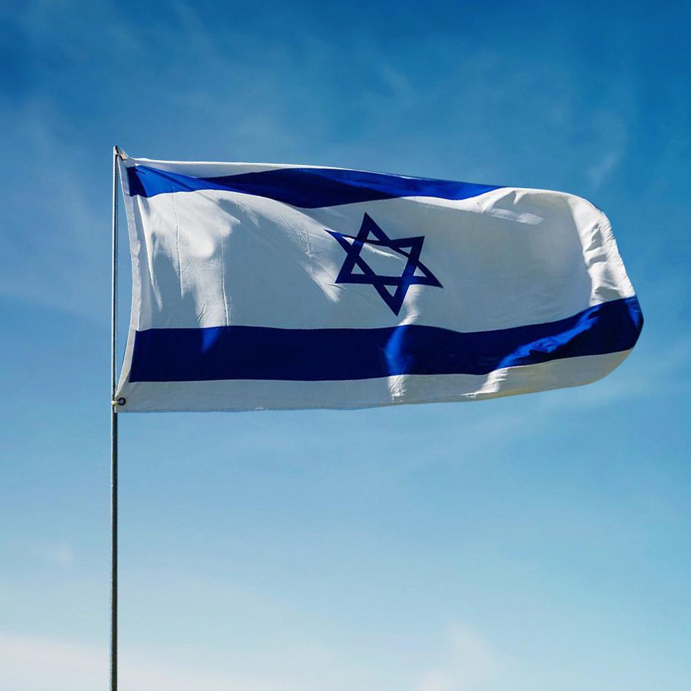 1/2PCS Israel National Flag 90X150cm Hanging Polyester ISR IL Israeli National Flags Banner Home Garden Decoration