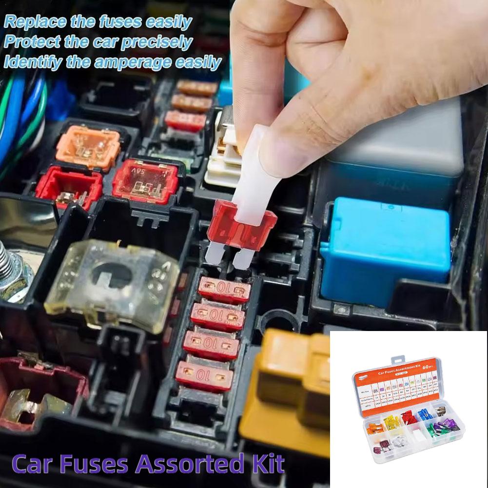 60/100/180Pcs Standard Automotive Fuses - 60 Mini Car Fuse +60 Standard Fuse Automotive +60 Micro Fuse With Box