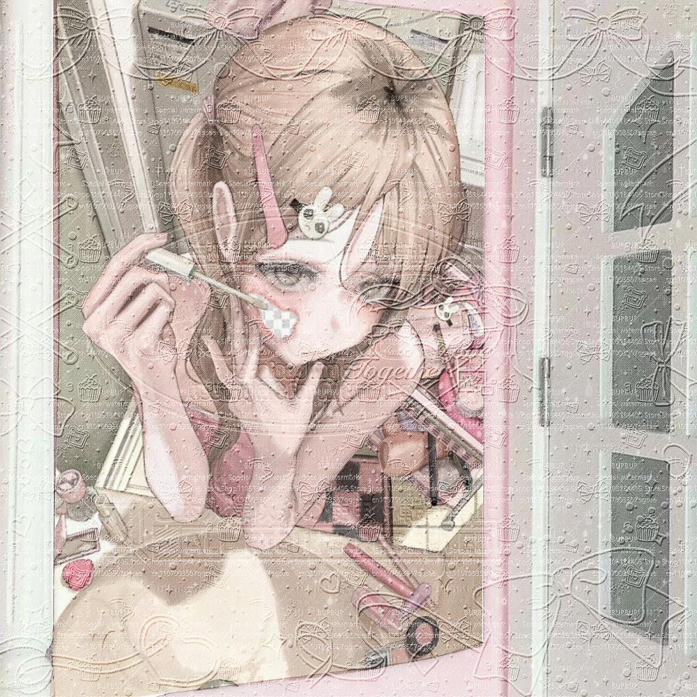 Anime character 2D poster decoration, makeup girl illustrations for wall hangings, dormitory and bedroom decorations, wall hangi