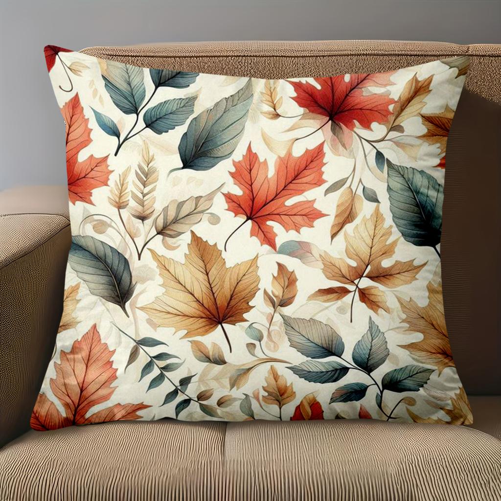 1 Pieces Autumn Leaf Pattern Decorative Throw Pillow Covers Polyester pillowcase, sofa decorative cushion cov Headboard Pillow