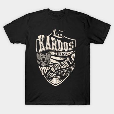 T-shirt Homme Noir Imprimé Super Large T-shirt its-a-kardos-thing Papier Transfert Sans Découpe Imprimé T-shirt en Coton