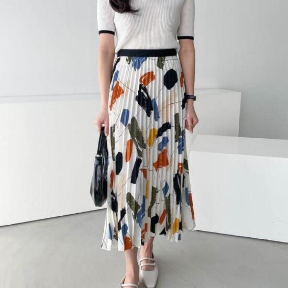 New ArrivalS Open Run Women S Maxi Skirt Pleated Fabric Colorful