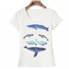Ameitte Summer Fashion Women Short Sleeve Save The Blue Whale Narwhal Tattoo Print T Shirt