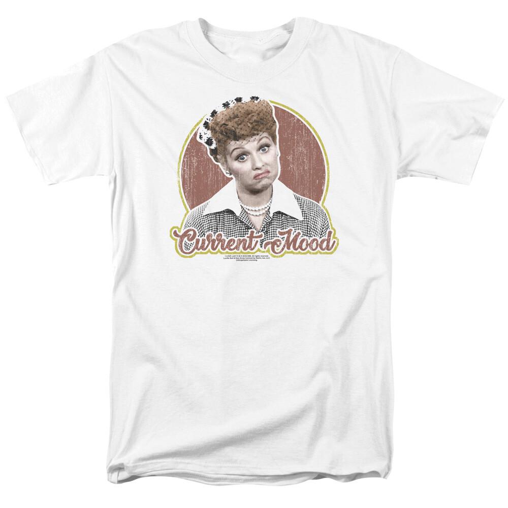 I Love Lucy Current Mood T Shirt Licensed Funny TV Show Tee White S