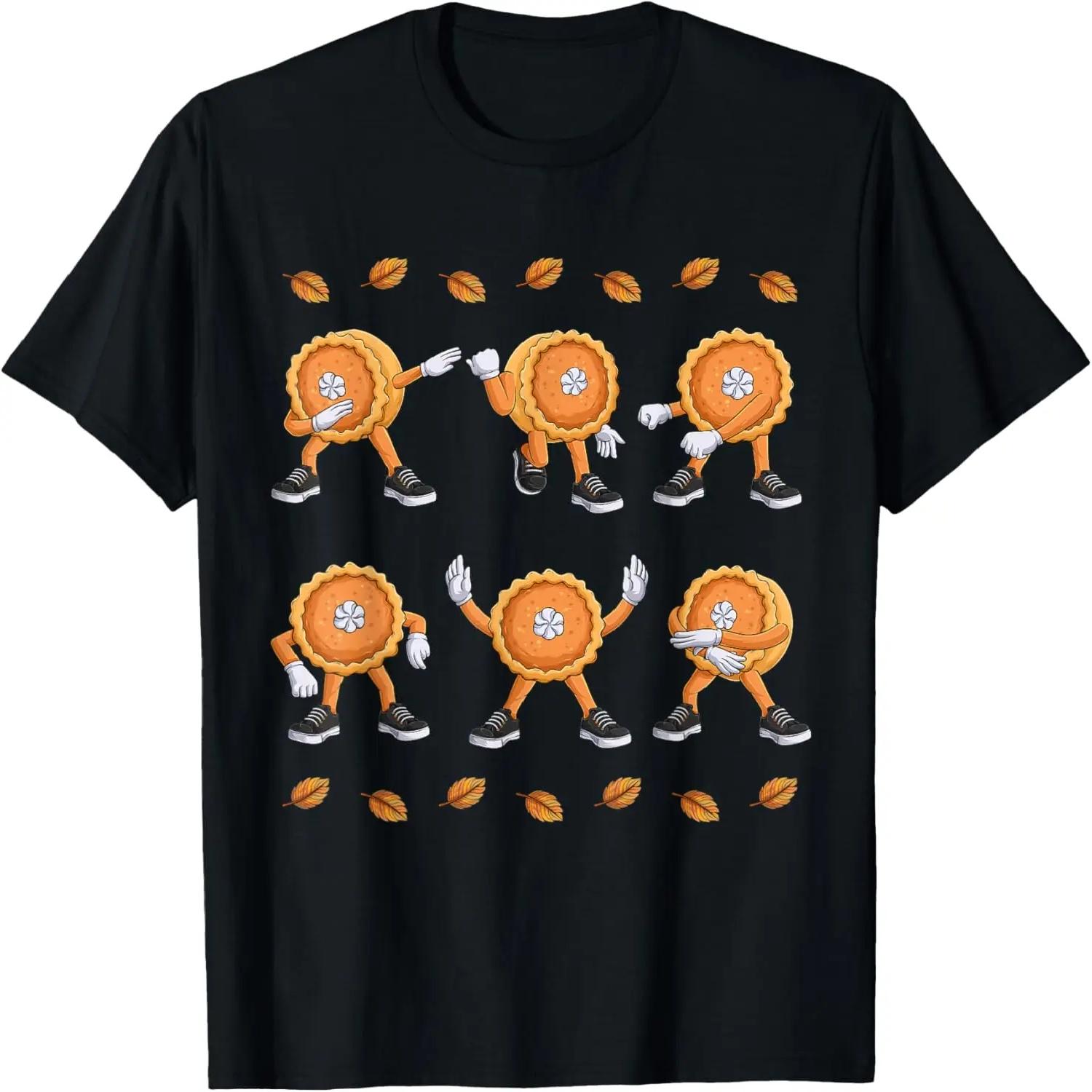Dabbing Pumpkin pie Thanksgiving Boys Kid Funny Dance T-Shirt S