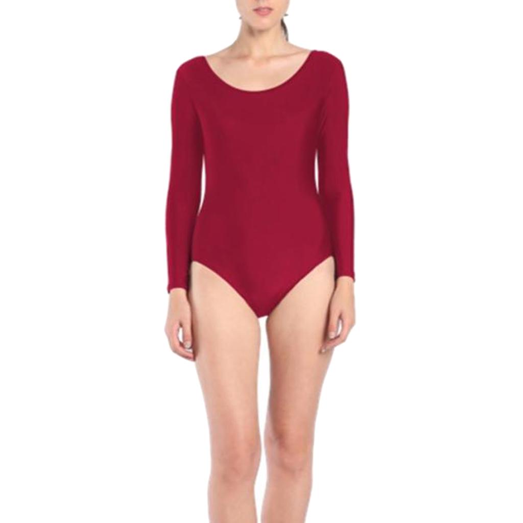 Women Gymnastics Leotards Long Sleeve 