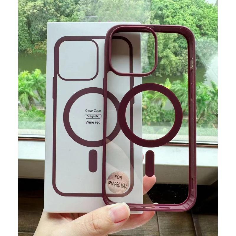 

Подходит для Apple 14 Магнитный чехол для телефона IPhone 15 Pro Матовый цвет Прозрачный акриловый Magsafe Apple 15Plus