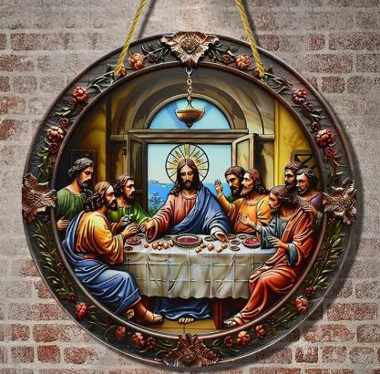 The Last Supper window decorations, wall decorations, creative crafts.