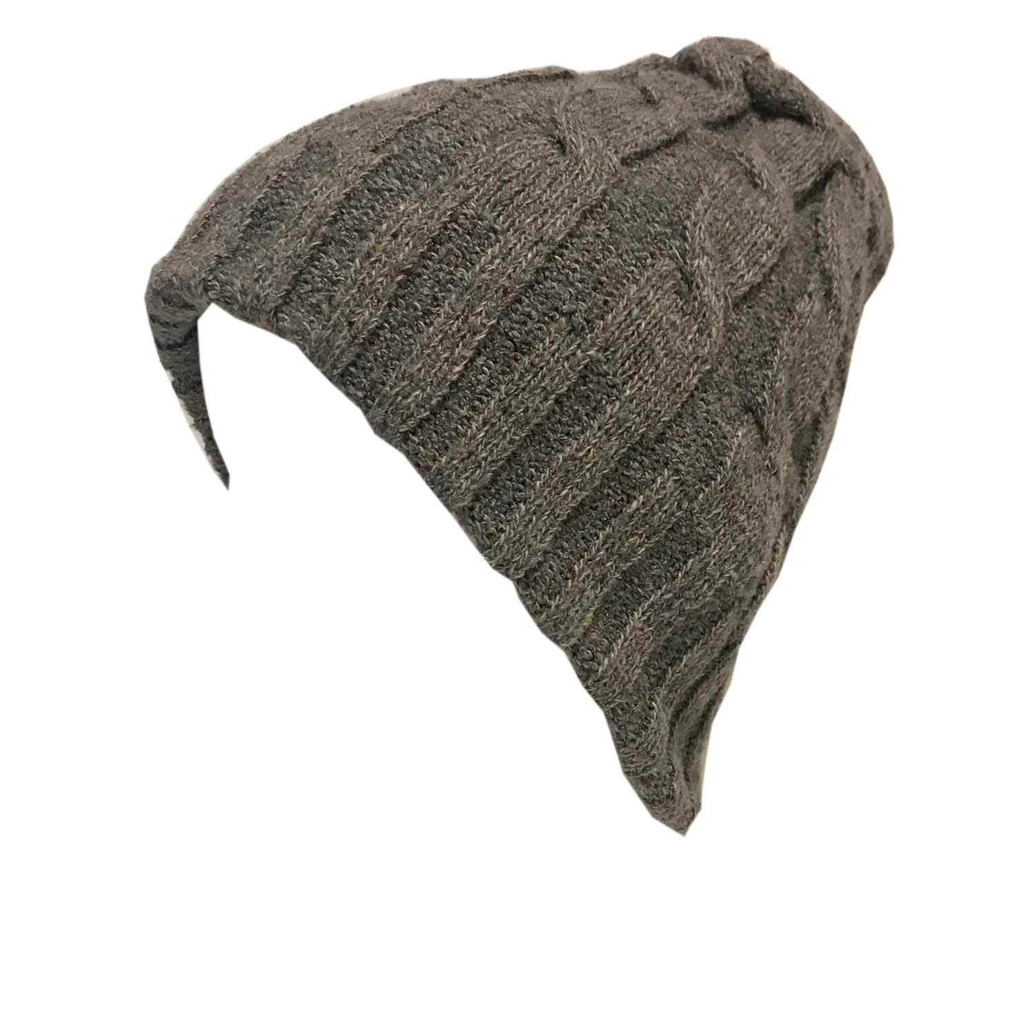 

TERAICHI Вязаная косая вязка, перекрученная пряжа, шея, двусторонний, для холодной погоды, теплый, унисекс, грелка, шапка-бини, эластичный, шапка, вязаный, (Серый) серый