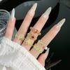 Fashionable Wheat Themed Open Rings Decoration for Women Adjustable Designs Sturdy Alloy Jewelry Statement Pieces