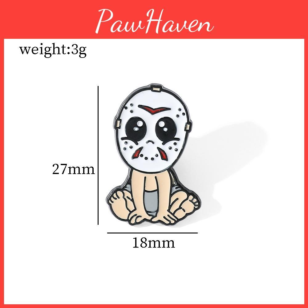 Cartoon Halloween Brooch Horror Movie Friday The 13th Jason Metal Oil Drop Badge Accessories Pin Xz3030xz3011-8