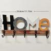 Key Storage Hook, Home/family Letter Decoration, Home Wooden Decoration, Suitable for Bedroom and Living Room Key Storag