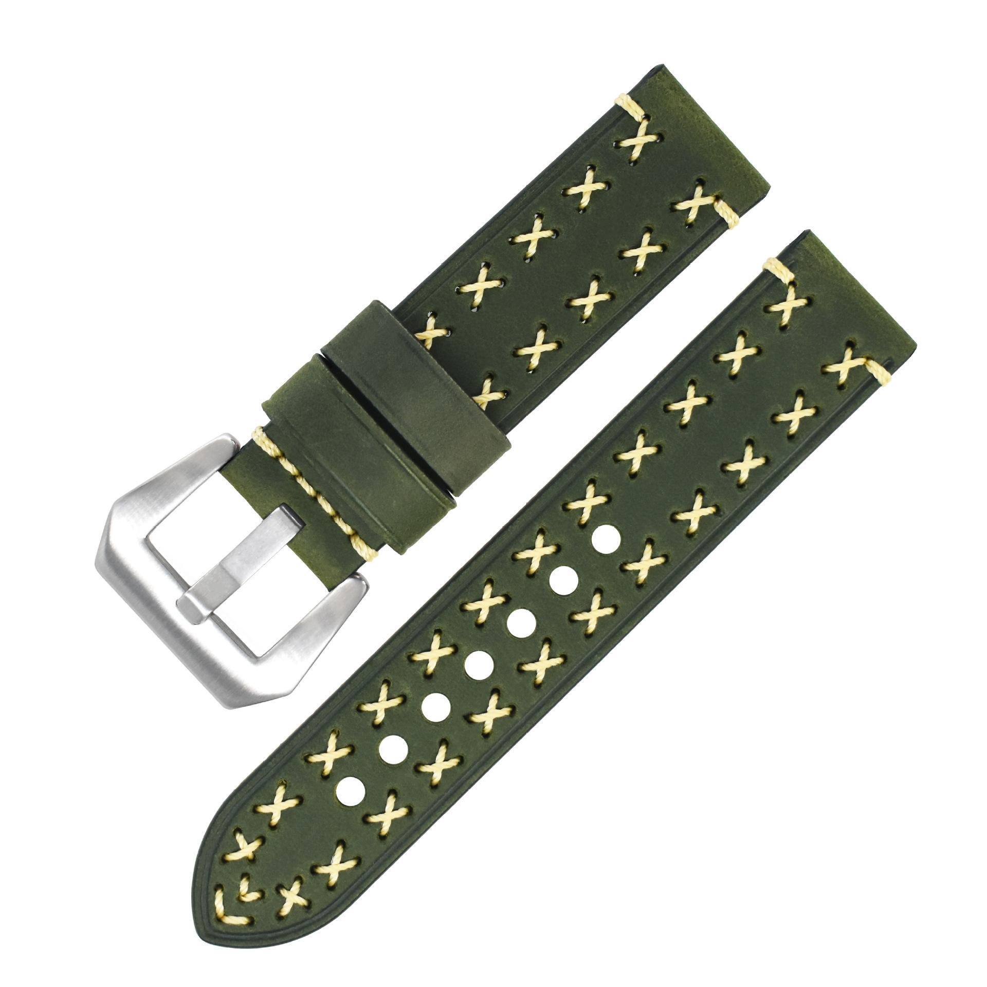 First Layer Cowhide Strap, Rough Handmade Cowhide Men S Trendy Brand Personalized Watch Wrist Strap, Strap 20MM