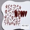 Nails Art Stickers Snake Nail Sticker Black Snake Nail Decals Self-Adhesive Nail Sticker Nail Art Decorations