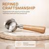304 Stainless Steel and Wood Bottomless Espresso Portafilter for DeLonghi Espresso Brewing
