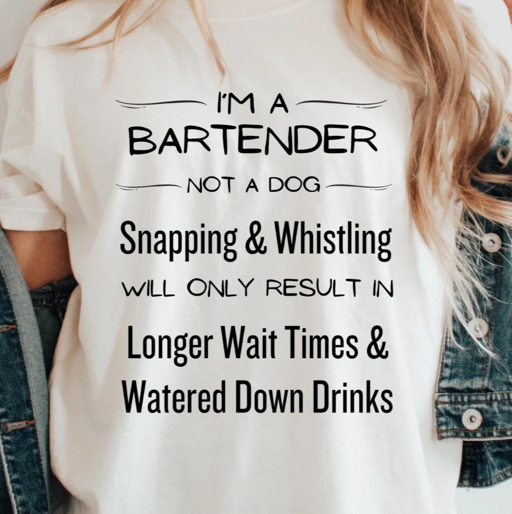 I m a Bartender, Not a Dog T-shirt | Funny Bartender Shirt, Bar Rules Tee M