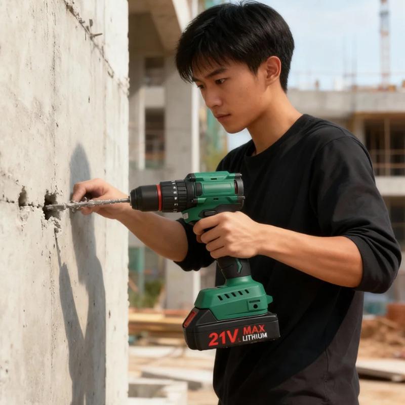21V Multifunctional Cordless Drill & Screwdriver Set