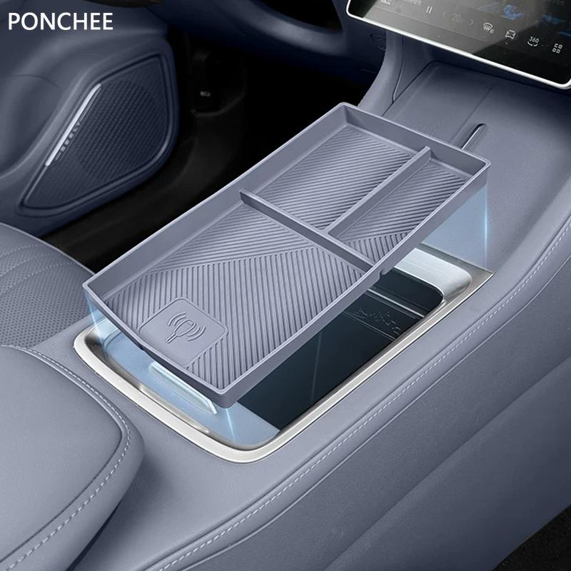 For Geely Galaxy L7 2024-2025 Central Control Silicone Storage Box Silicone Pad Dirt-resistant Automobile Modification Supplies