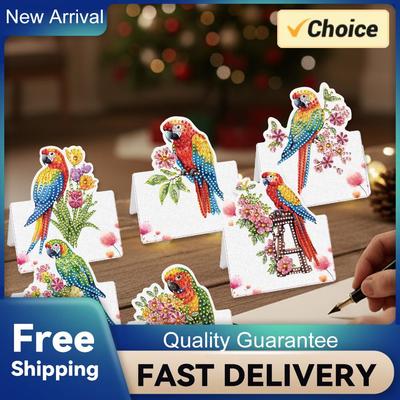 6pcs Butterfly Flower Adult DIY Diamond Painting Greeting Card Set with Envelopes Handmade for Adult Beginner Holiday Blessing