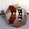 We Bare Bears Freunde Automatischer Faltregenschirm, Selbstöffnend/Schließend, Langlebiger Winddichter Reise-Regenschirm für Outdoor-Abenteuer a0826082
