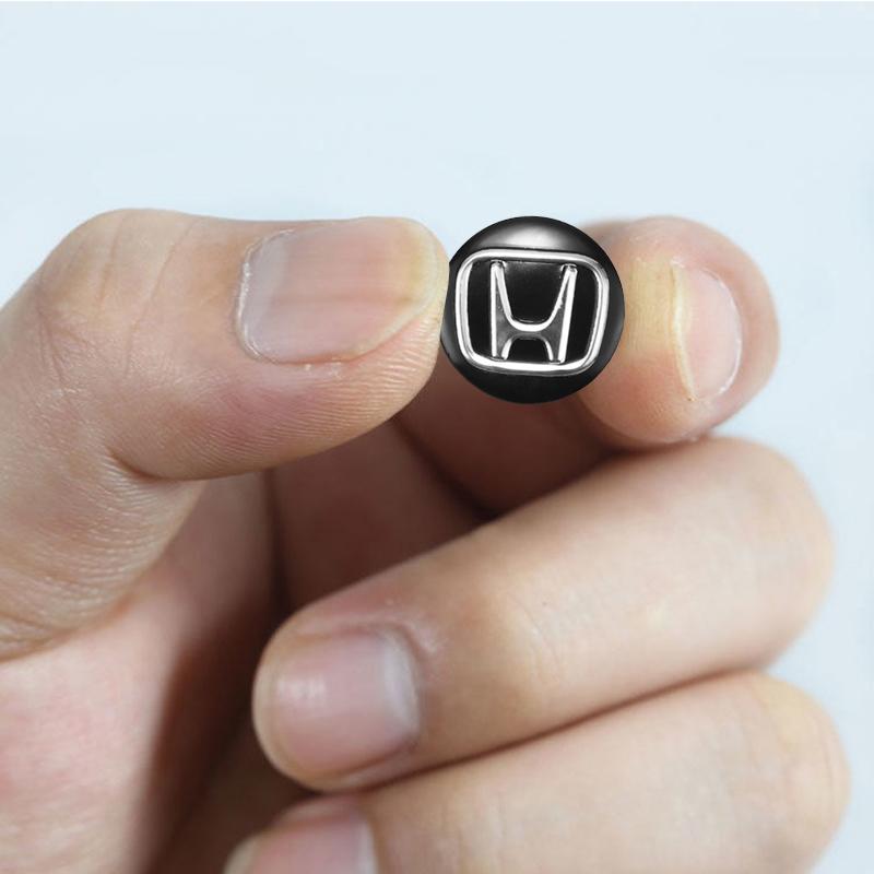 5/10Pcs Aluminium Metal Car Key Badge Stickers For Honda Civic FIT Accord Prelude CRV 5th City CRZ CRX Jazz HRV Pilot Odyssey LK6