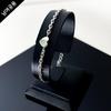 Glory_Arden [Unisex] Surgical Steel Heart Design Chain Bracelet / Ghmb-216
