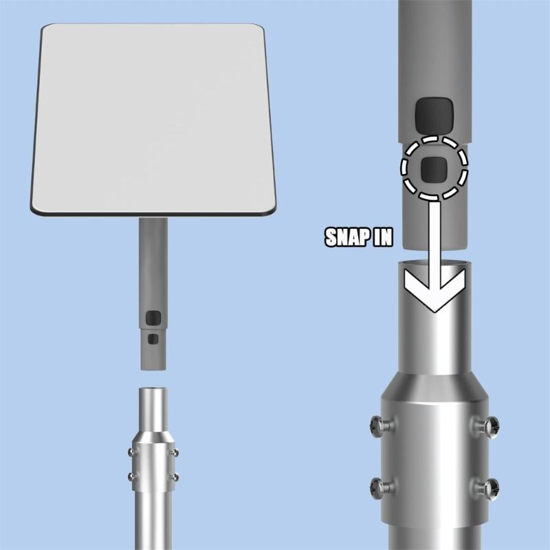 Mast Reducer Joint Socket for Second Generation Satellite Dish, Pipe Adapter Easy Installation Secure Antenna Mounting