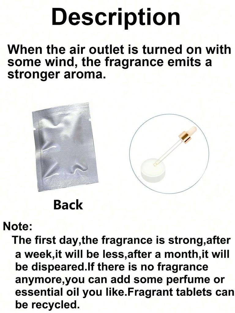 Rhinestone Heart-Shaped In-Car Decor Fragrance Clip, Air Freshener Decorative Clip With Fragrance Pads