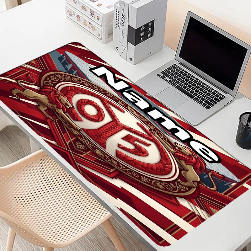 Custom Name Personalized 05 1FSV Mainz 05 Pattern Mousepad, Laptop PC Desk Mat, Decorative Desk Mat for Home Keyboard Pad Gift
