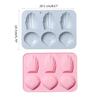 Mousses Cake Mold 6Cavity Madeleine Silicone Mold  Bakings Tool Easy to Clean