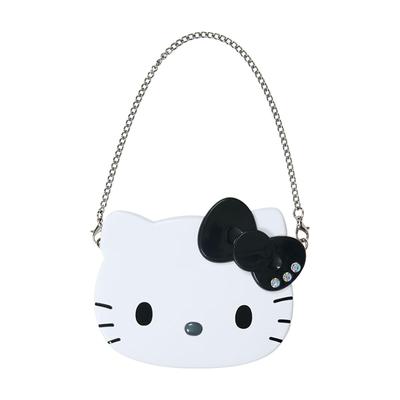 Sanrio Mirror with Chain Love Hello Hello Kitty Black Mirror Makeup Portable 338826 Double-sided (I Kitty)
