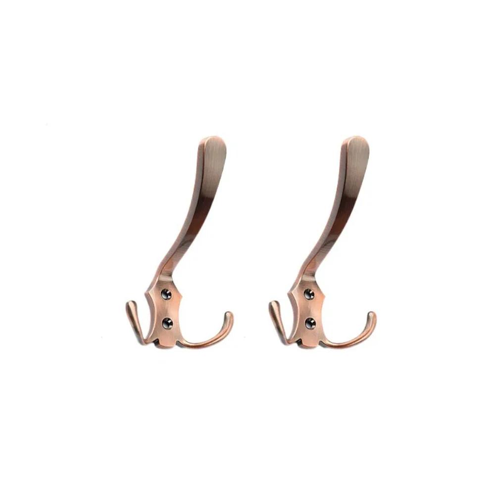 Durable 3 Hooks Coat Hook Zinc Alloy Wall Mounted Triangular Hooks Strong Load-bearing Capacity Stable Hat Wall Hanger Bedroom