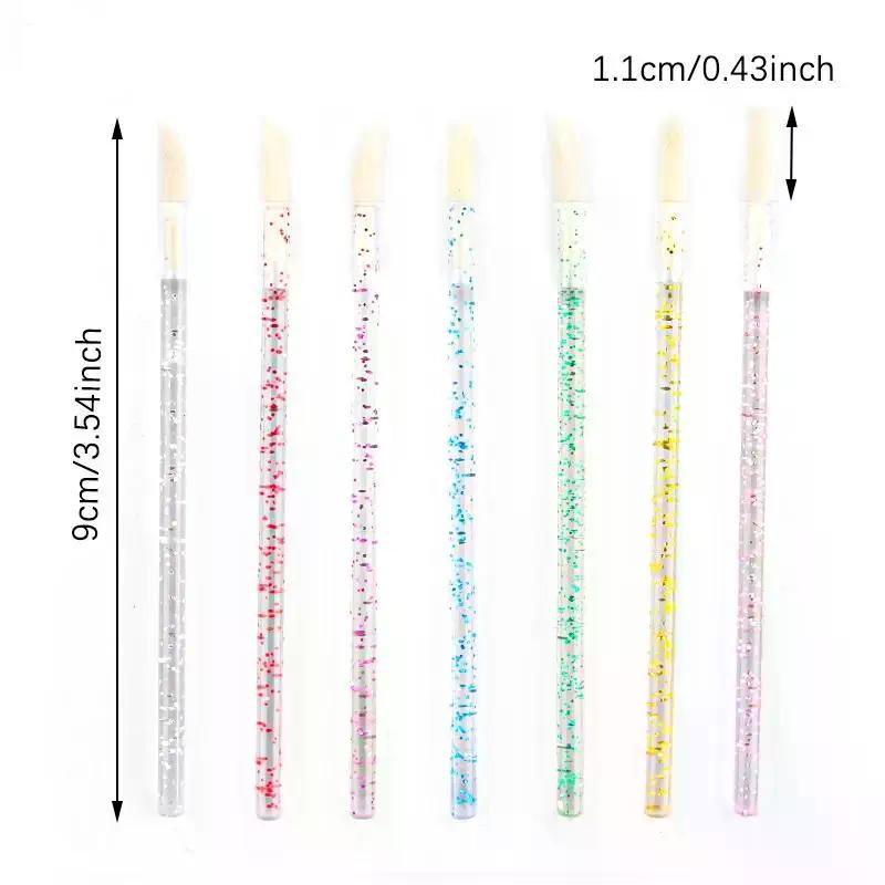 50pcs Disposable Lip Brush Crystal Makeup Mascara Wands Lipstick Micro Brushes Applicators Cleaner Makeup Tools