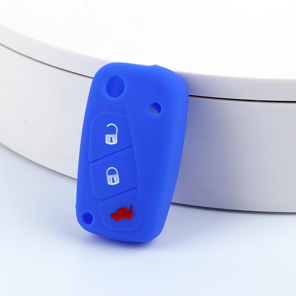 Silicone Key Cover Fob Case For Fiat Panda Idea Stilo Ducato Bravo 500 Doblo Grande Punto Bravo Minibus Linea 3 Button Remote