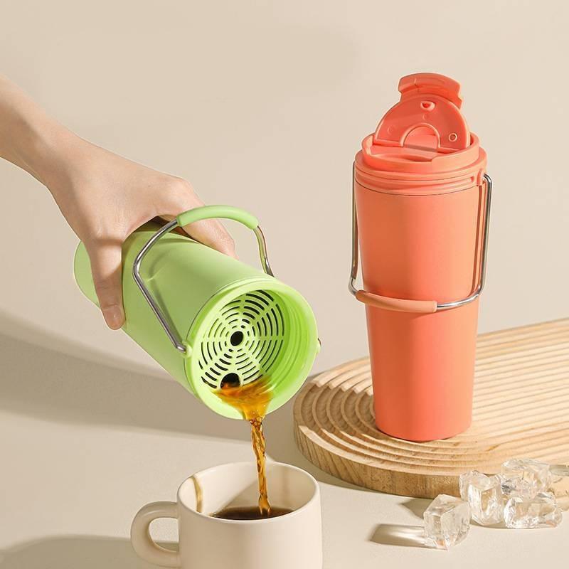 Cup Coffee Thermos Fashion Simple Outdoor Portable Car Ladies Stainless Steel