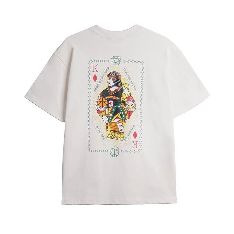Mens clothing hot selling new design poker king pattern printed cotton Tshirt fashionable short sleeved round neck Tshirt