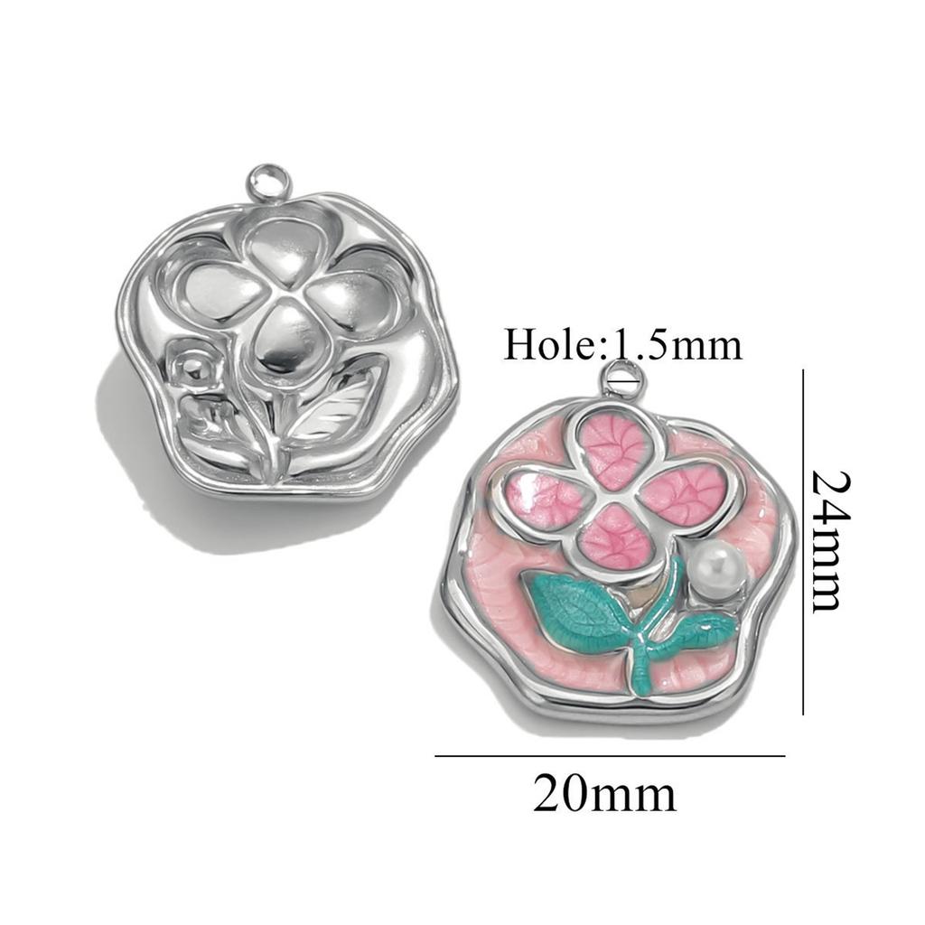 2 Pcs 304 Stainless Steel Charms Enamel Lotus Flowers Starfish Birds Sun Pendants For Diy Necklace Bracelet Jewelry Making