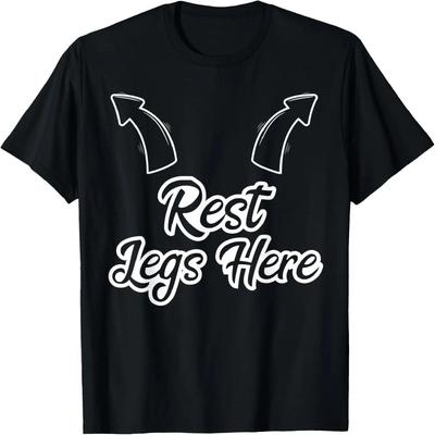 Leg Rests Funny Adult Humor Funny Couple Halloween Costume T-Shirt