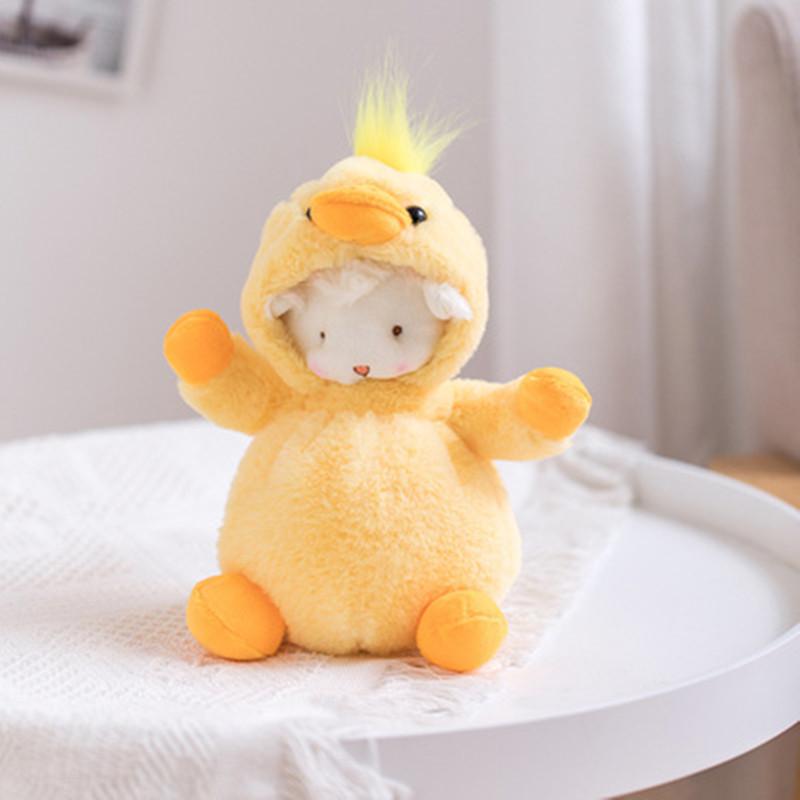 Cute ins turn into lamb plush toy rabbit frog doll birthday gift small grab machine doll