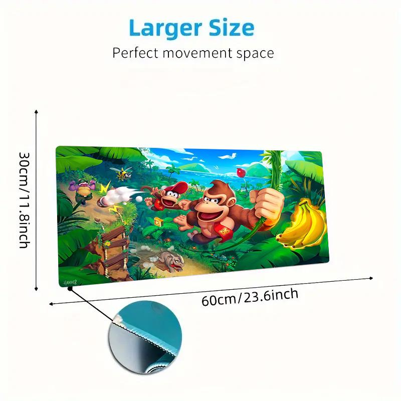 Donkey Kong Color Mouse Pad Large Gaming Table Cushion Non-slip Laptop Tablet Big Mousepad XXL Mat Mini PC Playmat With Lock edge