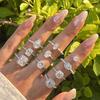 Stilvoller S925 Sterling Silber Ring für Mädchen - Leichter Luxus, Super Glänzend, Modern für den täglichen Gebrauch