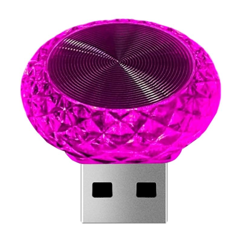 USB Car Atmosphere Light Multicolor LED Mood Lamp Plugs & Play Ambient Lighting Suitable for Vehicle Home Night Light