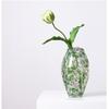 Green Spots Oval Glass Vase Transparent Hydroponics Terrarium Flower Arrangement Accessories Flower Vase Flowerpot