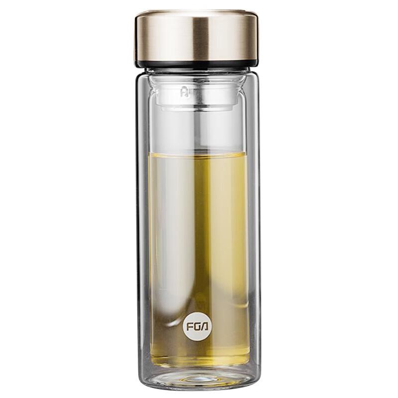 Fuguang Junyue Double-Layer Glass Tea Cup 380ml
