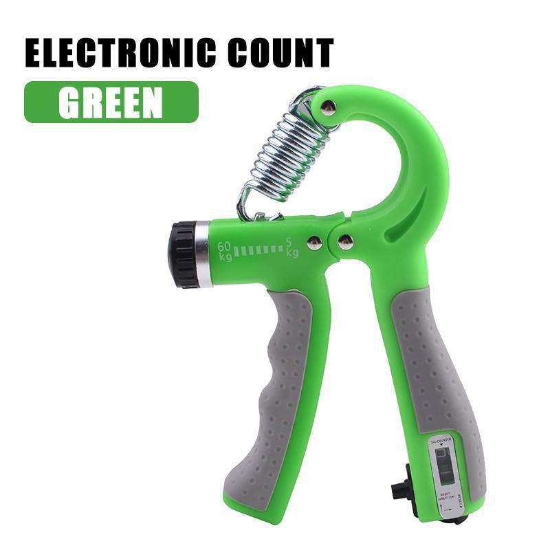 

Зміцнювач рукоятки Регульований опір Масажер для пальців для чоловіків і жінок Еспандер Тренування Зміцнення м’язів Зап’ястя Обладнання для тренажерного залу зелений