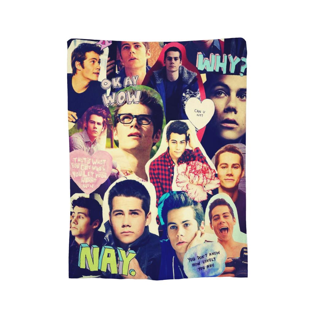 Stiles Teen Wolf Vintage Flanelldecken Dylan O'Brien Lustige Überwurfdecke für Bett Sofa Couch 200x150cm Tagesdecke,
