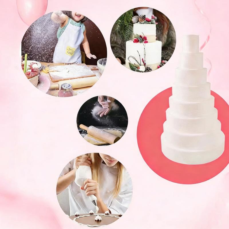 4/6/8/10 Inch Cake Foam Mould Ps Foam Flower Decor Cake Dummy Practice Sugarcraft Model Lightweight Diy Decorations