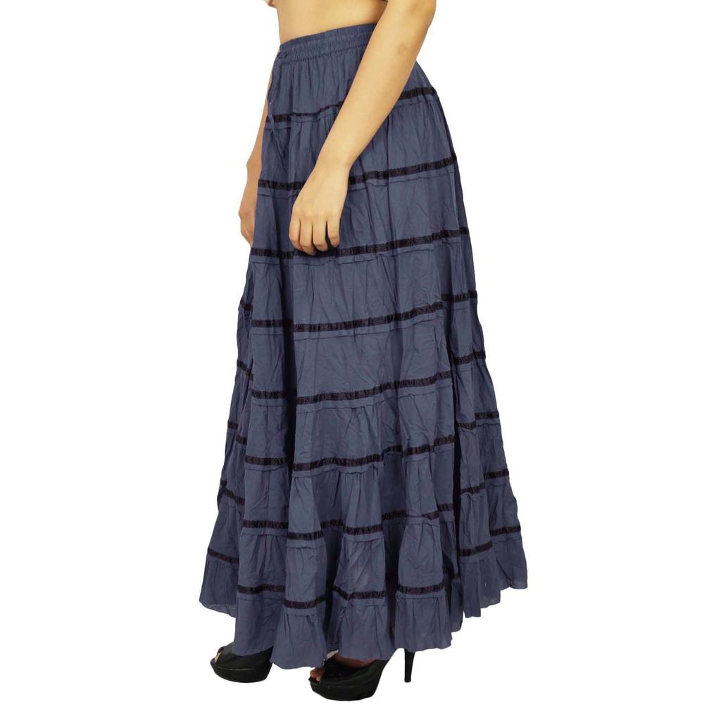 Women Fashion Beach Hippie Indian Boho Gypsy Clothing Lace Casual Skirt