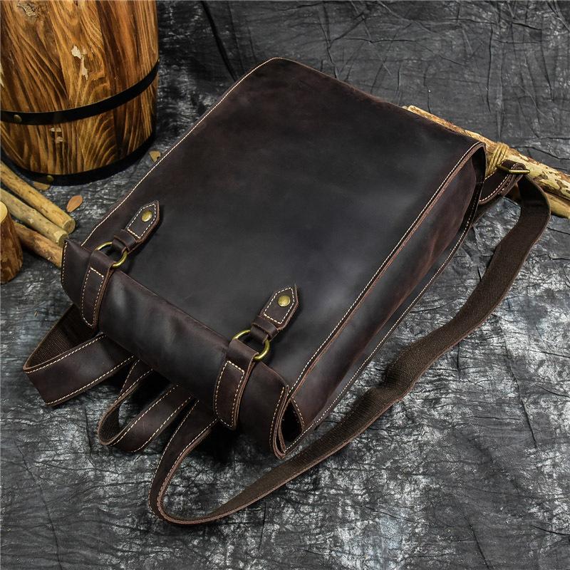 Retro Casual Backpack Men'S Leather Backpack Leather Schoolbag Travel Bag Direct Supply Explosive Travel Bag