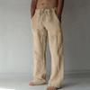2022 Hot-Selling Men's Casual Linen Solid Color Thin Long Pants